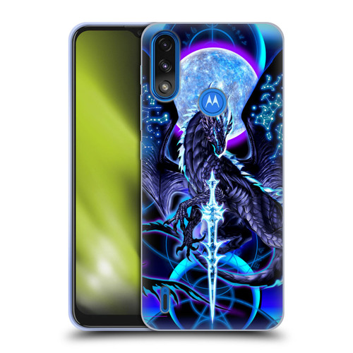 Ruth Thompson Dragons with Swords Night Blade & Constellations Soft Gel Case for Motorola Moto E7 Power / Moto E7i Power