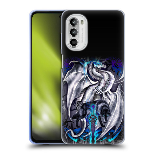 Ruth Thompson Dragons with Swords Blade & Fantasy Wolf Soft Gel Case for Motorola Moto G52