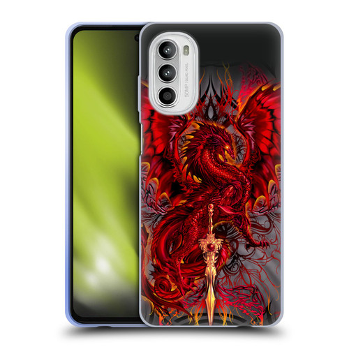 Ruth Thompson Dragons with Swords Blood Blade Fantasy Soft Gel Case for Motorola Moto G52
