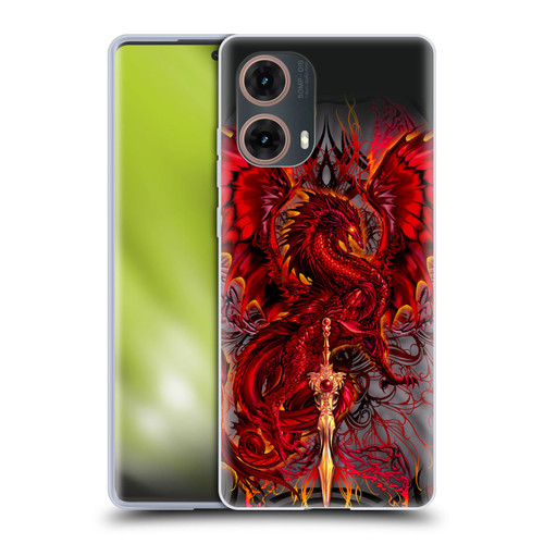 Ruth Thompson Dragons with Swords Blood Blade Fantasy Soft Gel Case for Motorola Moto G85
