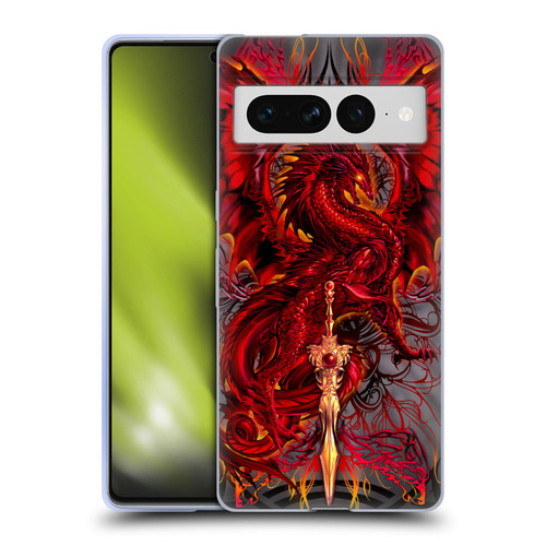 Ruth Thompson Dragons with Swords Blood Blade Fantasy Soft Gel Case for Google Pixel 7 Pro
