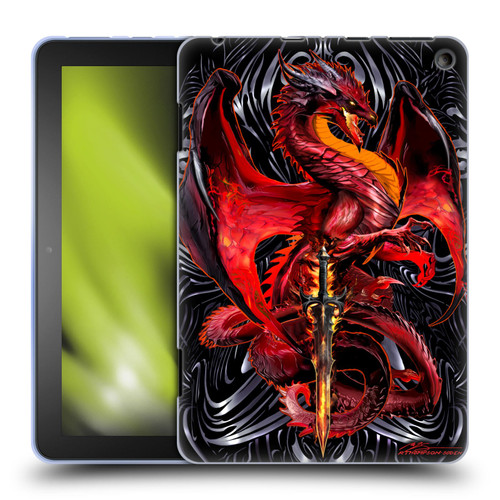 Ruth Thompson Dragons with Swords Wrath Blade Soft Gel Case for Amazon Fire HD 8/Fire HD 8 Plus 2020