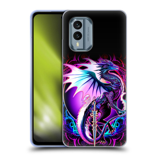 Ruth Thompson Dragons with Swords Ebon Blade Fantasy Soft Gel Case for Nokia X30