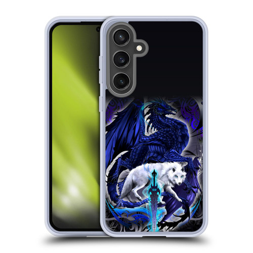 Ruth Thompson Dragons with Swords Alpha Blade & Fantasy Wolf Soft Gel Case for Samsung Galaxy S24 FE