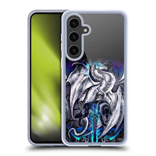 Ruth Thompson Dragons with Swords Blade & Fantasy Wolf Soft Gel Case for Samsung Galaxy S24+ 5G
