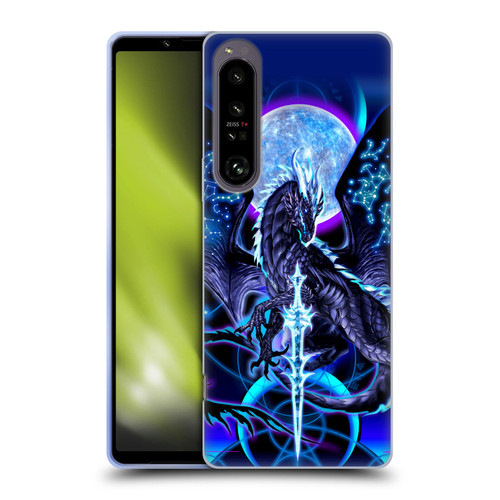Ruth Thompson Dragons with Swords Night Blade & Constellations Soft Gel Case for Sony Xperia 1 IV