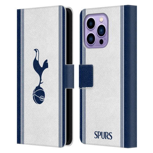 Tottenham Hotspur F.C. 2024/25 Badge Kit Home Leather Book Wallet Case Cover For Apple iPhone 14 Pro Max