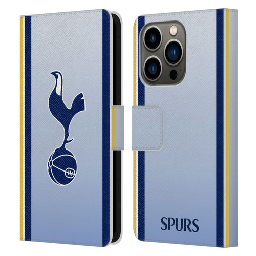 Tottenham Hotspur F.C. 2024/25 Badge Kit Away Leather Book Wallet Case Cover For Apple iPhone 14 Pro