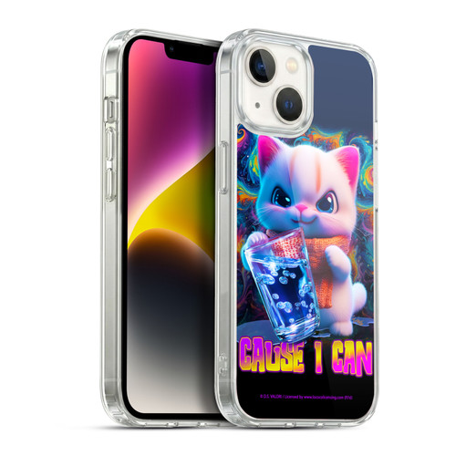D.S. Valori Kitty And Puppy Kitty Cause I Can Soft Gel Case for Apple iPhone 14