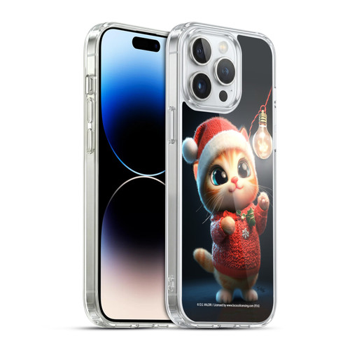 D.S. Valori Kitty And Puppy Kitty Christmas Light Soft Gel Case for Apple iPhone 14 Pro Max & MagSafe
