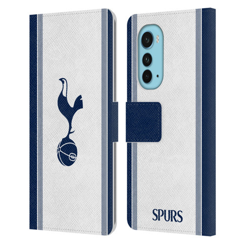 Tottenham Hotspur F.C. 2024/25 Badge Kit Home Leather Book Wallet Case Cover For Motorola Edge (2022)