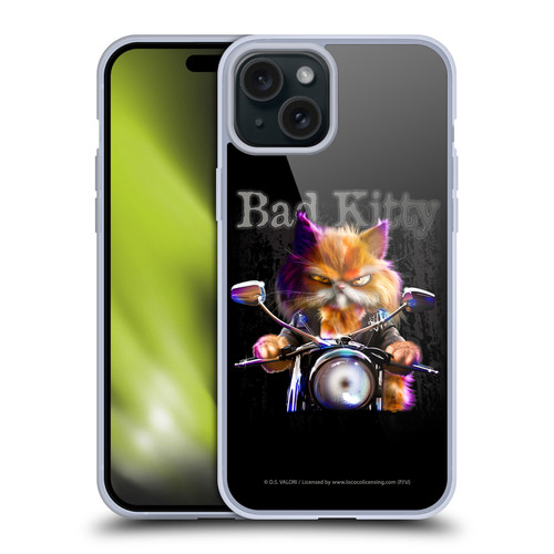 D.S. Valori Kitty And Puppy Bad Kitty Soft Gel Case for Apple iPhone 15 Plus