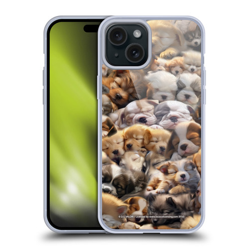 D.S. Valori Kitty And Puppy Puppy Dreams Soft Gel Case for Apple iPhone 15 Plus