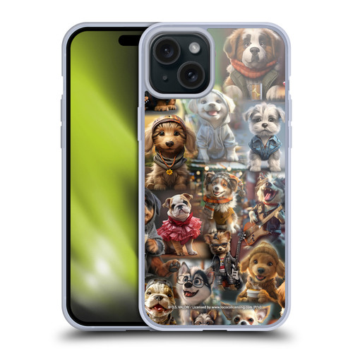 D.S. Valori Kitty And Puppy Puppy Kingdom Soft Gel Case for Apple iPhone 15 Plus