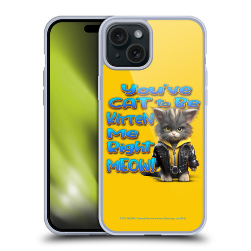 D.S. Valori Kitty And Puppy You've Cat To Be Kitten Me Soft Gel Case for Apple iPhone 15 Plus