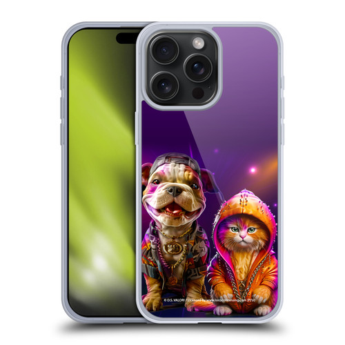 D.S. Valori Kitty And Puppy Hip Hop Pals Soft Gel Case for Apple iPhone 15 Pro Max