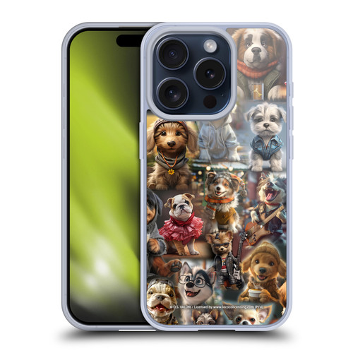 D.S. Valori Kitty And Puppy Puppy Kingdom Soft Gel Case for Apple iPhone 15 Pro