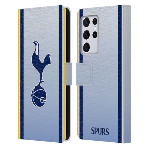 Tottenham Hotspur F.C. 2024/25 Badge Kit Away Leather Book Wallet Case Cover For Samsung Galaxy S21 Ultra 5G