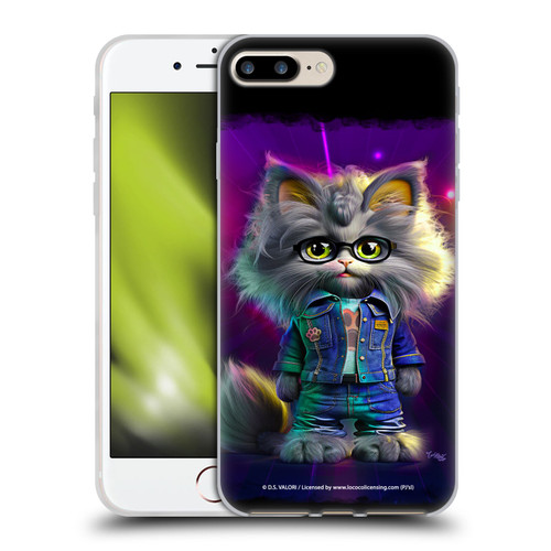 D.S. Valori Kitty And Puppy Kitty In Jeans Soft Gel Case for Apple iPhone 7 Plus / iPhone 8 Plus