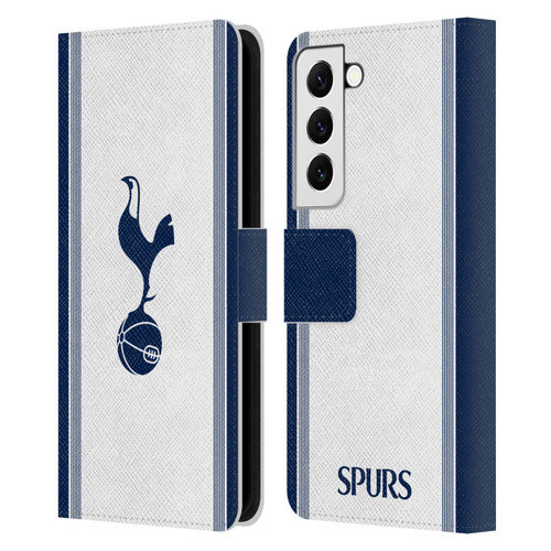 Tottenham Hotspur F.C. 2024/25 Badge Kit Home Leather Book Wallet Case Cover For Samsung Galaxy S22 5G