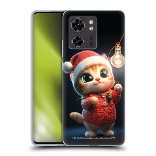 D.S. Valori Kitty And Puppy Kitty Christmas Light Soft Gel Case for Motorola Edge (2023)