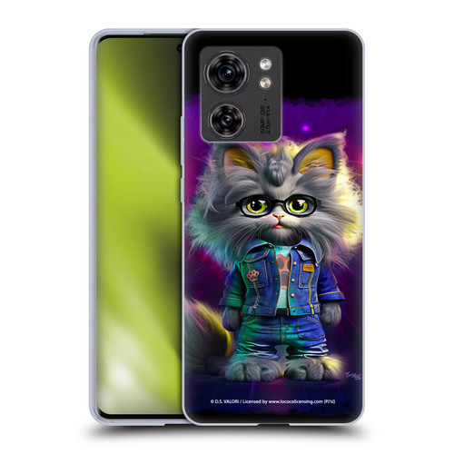 D.S. Valori Kitty And Puppy Kitty In Jeans Soft Gel Case for Motorola Edge (2023)