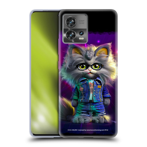 D.S. Valori Kitty And Puppy Kitty In Jeans Soft Gel Case for Motorola Moto Edge 30 Fusion