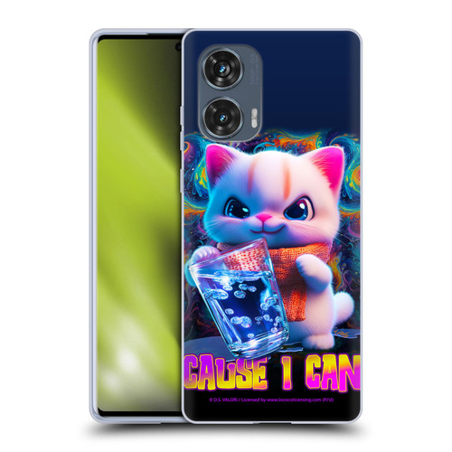 D.S. Valori Kitty And Puppy Kitty Cause I Can Soft Gel Case for Motorola Edge 50 Fusion