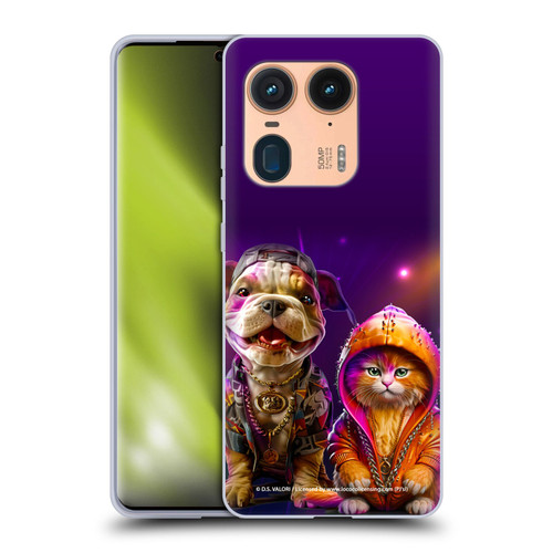 D.S. Valori Kitty And Puppy Hip Hop Pals Soft Gel Case for Motorola Edge 50 Ultra/X50 Ultra