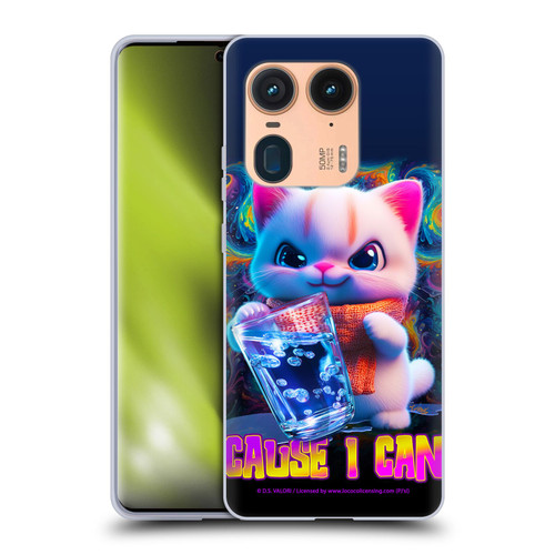 D.S. Valori Kitty And Puppy Kitty Cause I Can Soft Gel Case for Motorola Edge 50 Ultra/X50 Ultra