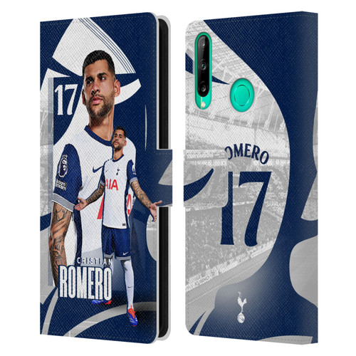 Tottenham Hotspur F.C. 2024/25 First Team Cristian Romero Leather Book Wallet Case Cover For Huawei P40 lite E