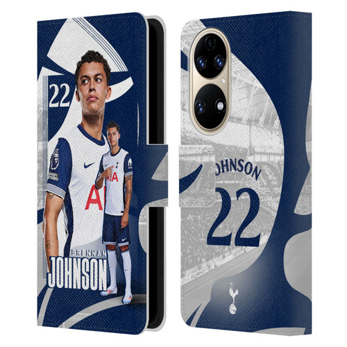 Tottenham Hotspur F.C. 2024/25 First Team Brennan Johnson Leather Book Wallet Case Cover For Huawei P50