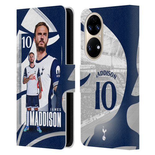 Tottenham Hotspur F.C. 2024/25 First Team James Maddison Leather Book Wallet Case Cover For Huawei P50