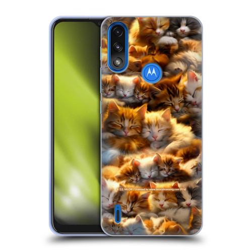 D.S. Valori Kitty And Puppy Kitty Dreams Soft Gel Case for Motorola Moto E7 Power / Moto E7i Power
