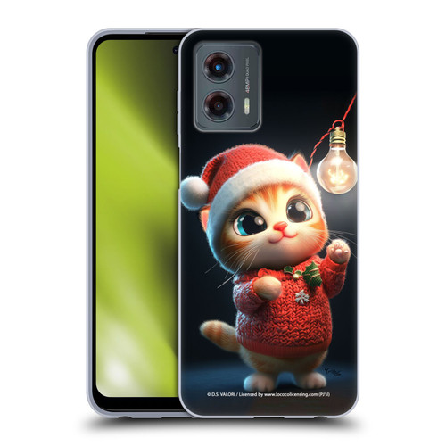 D.S. Valori Kitty And Puppy Kitty Christmas Light Soft Gel Case for Motorola Moto G (2023)