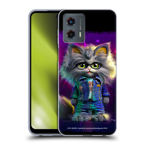 D.S. Valori Kitty And Puppy Kitty In Jeans Soft Gel Case for Motorola Moto G (2023)