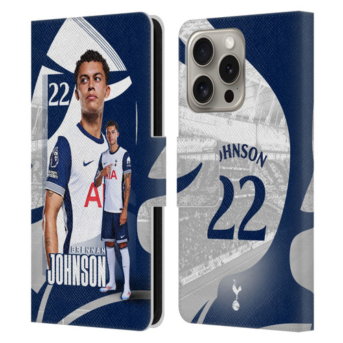 Tottenham Hotspur F.C. 2024/25 First Team Brennan Johnson Leather Book Wallet Case Cover For Apple iPhone 16 Pro