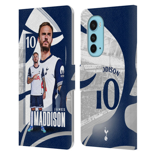 Tottenham Hotspur F.C. 2024/25 First Team James Maddison Leather Book Wallet Case Cover For Motorola Edge (2022)