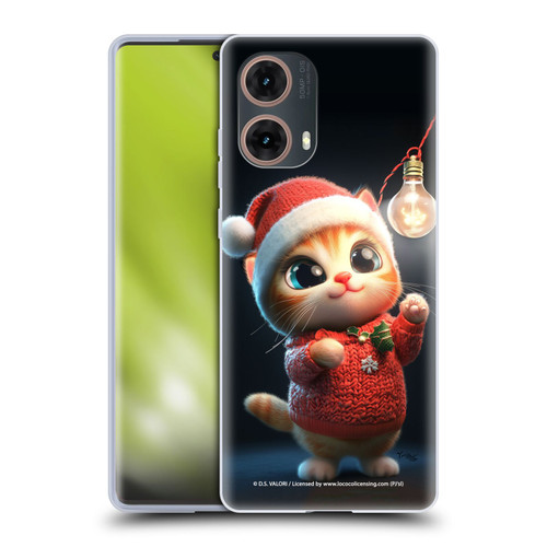 D.S. Valori Kitty And Puppy Kitty Christmas Light Soft Gel Case for Motorola Moto G85