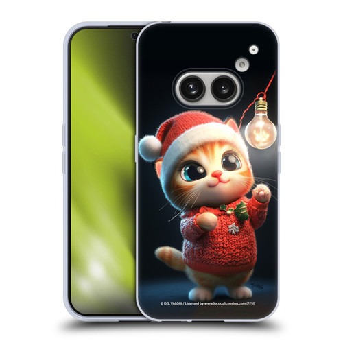 D.S. Valori Kitty And Puppy Kitty Christmas Light Soft Gel Case for Nothing Phone (2a)