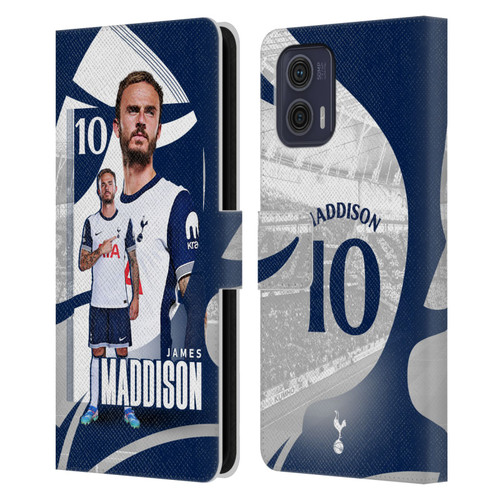 Tottenham Hotspur F.C. 2024/25 First Team James Maddison Leather Book Wallet Case Cover For Motorola Moto G73 5G