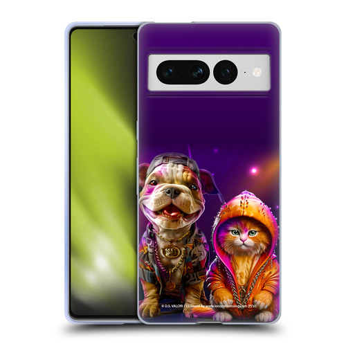 D.S. Valori Kitty And Puppy Hip Hop Pals Soft Gel Case for Google Pixel 7 Pro