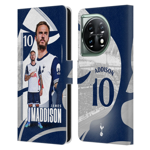 Tottenham Hotspur F.C. 2024/25 First Team James Maddison Leather Book Wallet Case Cover For OnePlus 11 5G
