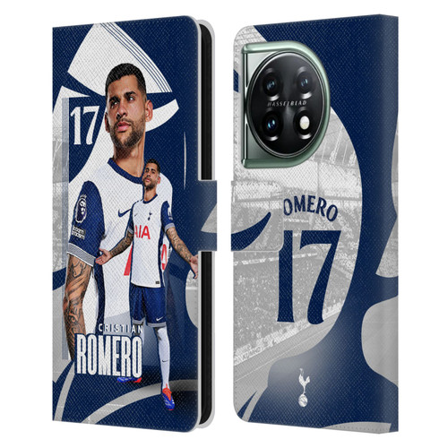Tottenham Hotspur F.C. 2024/25 First Team Cristian Romero Leather Book Wallet Case Cover For OnePlus 11 5G