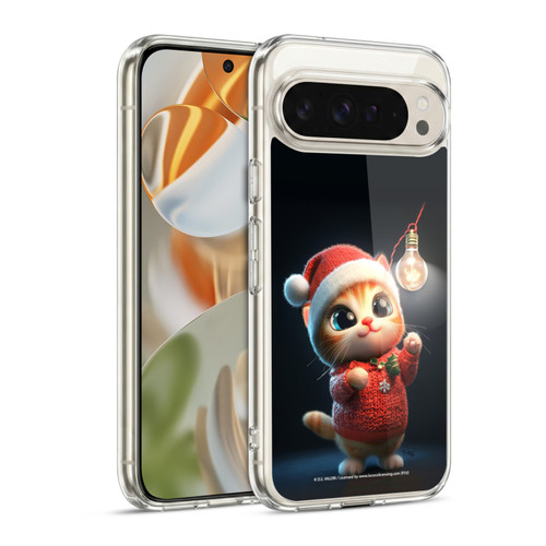 D.S. Valori Kitty And Puppy Kitty Christmas Light Soft Gel Case for Google Pixel 9 / Pixel 9 Pro