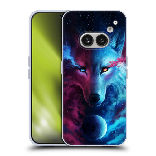 Jonas "JoJoesArt" Jödicke Wildlife Wolf Galaxy Soft Gel Case for Nothing Phone (2a)