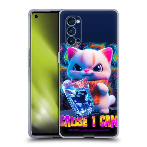 D.S. Valori Kitty And Puppy Kitty Cause I Can Soft Gel Case for OPPO Reno 4 Pro 5G