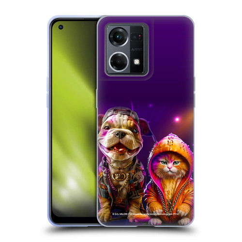 D.S. Valori Kitty And Puppy Hip Hop Pals Soft Gel Case for OPPO Reno8 4G