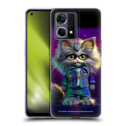 D.S. Valori Kitty And Puppy Kitty In Jeans Soft Gel Case for OPPO Reno8 4G