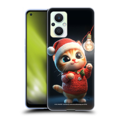 D.S. Valori Kitty And Puppy Kitty Christmas Light Soft Gel Case for OPPO Reno8 Lite